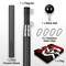 G128 Combo Pack: 16 Ft Telescoping Aluminum Flagpole (Black) & Pirate Jolly Roger Red Head Scarf Flag 3x5 Ft, ToughWeave Series Embroidered 300D Polyester | Pole with Flag Included